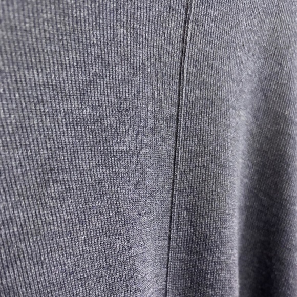 Retrology Dark Cornflower Blue, Asymmetrical Hem with Front-Tie Sweater in 1X - Picture 10 of 14